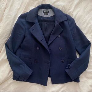mossimo dutti cotton navy double breasted jacket peacoat